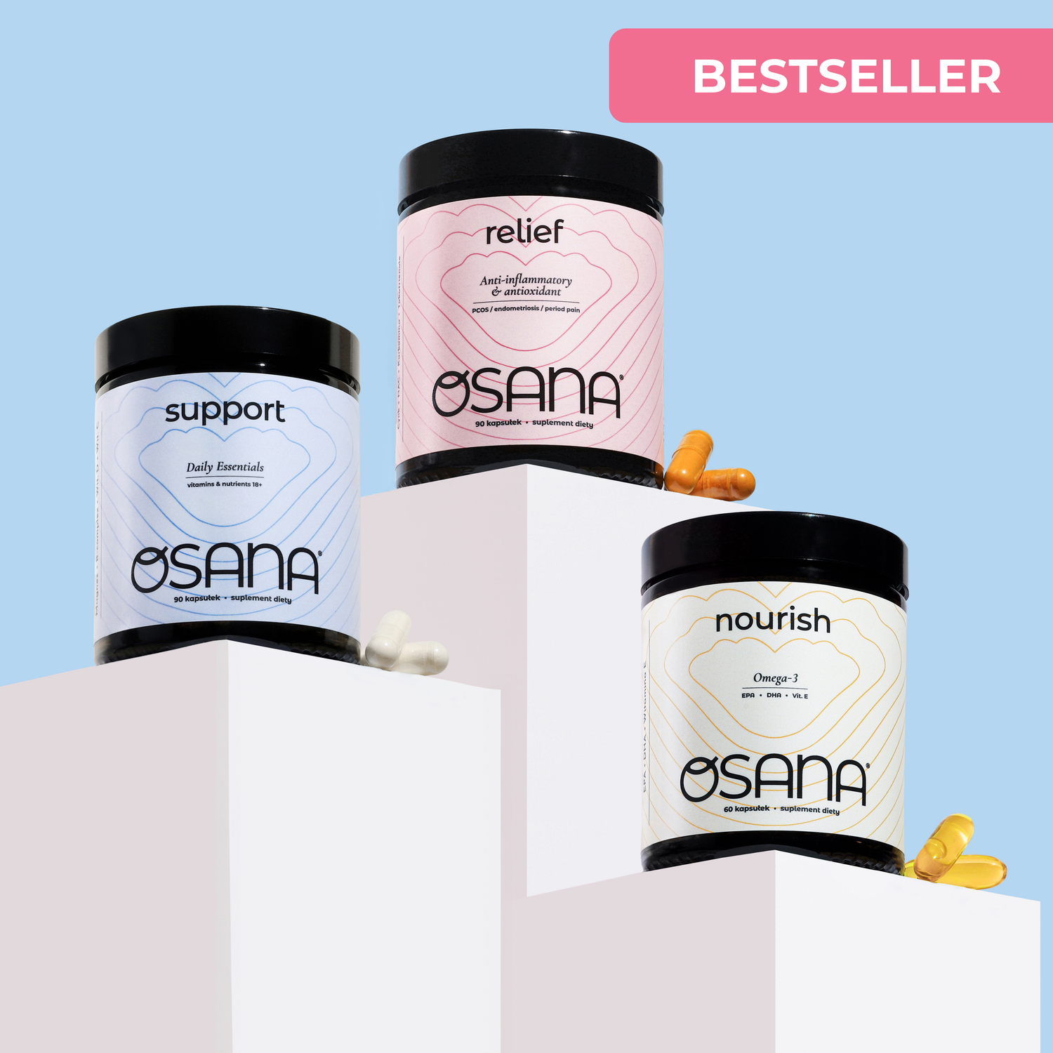 Osana Holistic Balance Trio (Osana Nourish + Osana Support + Osana Relief)
