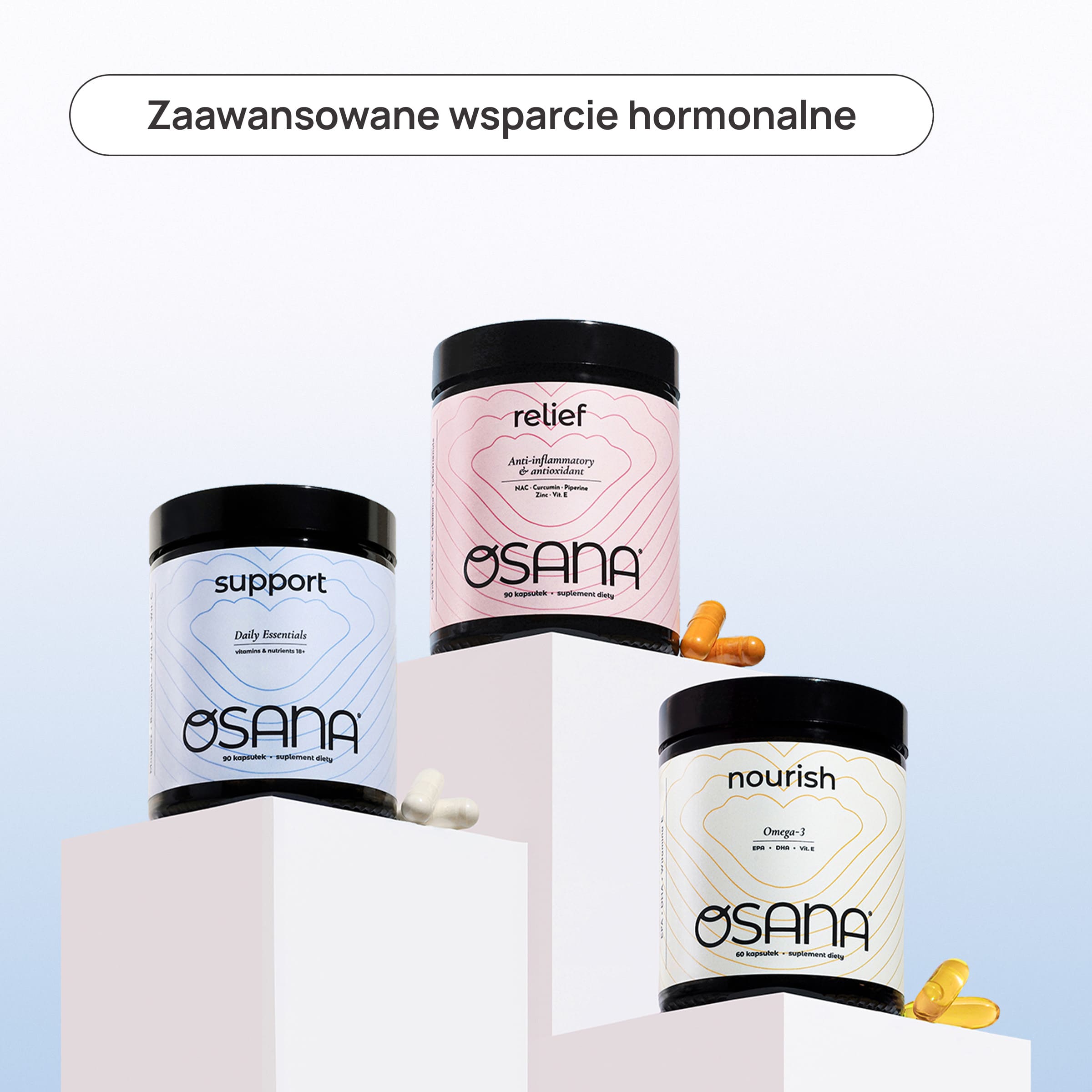 Osana Holistic Balance Trio - słoiki Support, Relief i Nourish